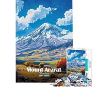 Hard Jigsaw Puzzle for Adults 1000 Pieces Mount Ararat Landscape Jigsaws for Adults Relaxing Games Staycation Kill Time Birthday Present, Gifts, (size 50x75cm)