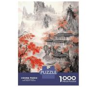 Hard Jigsaw Puzzle for Adults 1000 Pieces Mountain Retreat in Autumn Jigsaw Brain Teaser Game Analysis And Logic Great Gift for Gaming 70x50cm/1000pcs