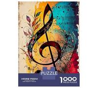 Hard Jigsaw Puzzle for Adults 1000 Pieces Musical Staff Notes Puzzles for Adults DIY Toys Improve Memory Birthday Present, Gifts, 70x50cm/1000pcs