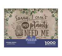 Hard Jigsaw Puzzle for Adults 1000 Pieces My Plants Need Me Teenager Puzzles Hands-on Game Staycation Kill Time Great Gift for Gaming 38x26cm/1000pcs