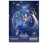 Hard Jigsaw Puzzle for Adults 1000 Pieces Mystic Tiger Glow Jigsaw Anti-Stress Toys But Fun And Humorous Educational Challenge 38x26cm/1000pcs