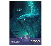 Hard Jigsaw Puzzle for Adults 1000 Pieces Mystical Worlds Ocean Puzzles for Adults Toy Wall Decor Stress Reliever Birthday Present, Gifts, 38x26cm/1000pcs