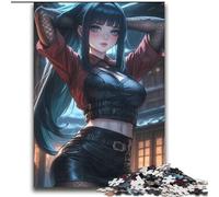 Hard Jigsaw Puzzle for Adults 1000 Pieces Ninja Anime Girl in Red An Challenging Game Toys Pattern Assembly Art Work Gift (size 38x52cm)