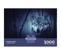 Hard Jigsaw Puzzle for Adults 1000 Pieces Nocturnal Wolf Teenager Puzzles Hands-on Game Staycation Kill Time Great Gift for Gaming 70x50cm/1000pcs