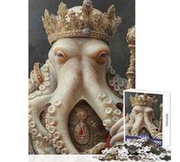 Hard Jigsaw Puzzle for Adults 1000 Pieces Octopus King Educational Games Difficult Hard Toy Wall Decor Artists' Collection, Fine Arts (38x52cm)