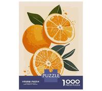 Hard Jigsaw Puzzle for Adults 1000 Pieces Orange Fruit Illustration Jigsaw Brain Teaser Game Analysis And Logic Great Gift for Gaming 70x50cm/1000pcs