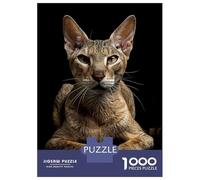 Hard Jigsaw Puzzle for Adults 1000 Pieces Oriental Shorthair Puzzle for Adults Hands-on Game Difficult Hard Birthday Present, Gifts, 70x50cm/1000pcs