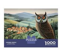 Hard Jigsaw Puzzle for Adults 1000 Pieces Owl Art Print - Landscape Jigsaw Puzzle Toy Wall Decor Analysis And Logic Gifts for Friends And Family 38x26cm/1000pcs