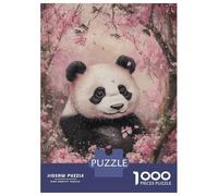 Hard Jigsaw Puzzle for Adults 1000 Pieces Panda in Blossoms Puzzles for Adults Brain Teaser Game Analysis And Logic Gifts for Friends And Family 52x38cm/1000pcs