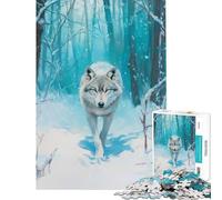 Hard Jigsaw Puzzle for Adults 1000 Pieces Path of The Wolf Educational Challenge Wall Decoration Toy Wall Decor for Age 14+ Game (50X75cm)