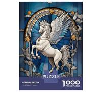 Hard Jigsaw Puzzle for Adults 1000 Pieces Pegasus Myth Animal Puzzles for Adults Family Games Pattern Assembly Challenging To Complete 38x26cm/1000pcs