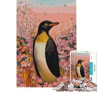 Hard Jigsaw Puzzle for Adults 1000 Pieces Penguin in Autumn Bloom Fun Activities at Home Difficult Challenge Toy Wall Decor for Age 14+ Game (38x26cm)