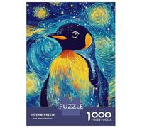 Hard Jigsaw Puzzle for Adults 1000 Pieces Penguin Starry Night -1 Puzzles for Adults Brain Teaser Game Analysis And Logic Gifts for Friends And Family 38x26cm/1000pcs