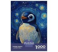 Hard Jigsaw Puzzle for Adults 1000 Pieces Penguin Starry Night -7 Jigsaw Anti-Stress Toys But Fun And Humorous Educational Challenge 52x38cm/1000pcs
