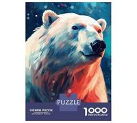 Hard Jigsaw Puzzle for Adults 1000 Pieces Polar Bear Colorful Puzzle for Adults Hands-on Game Difficult Hard Birthday Present, Gifts, 38x26cm/1000pcs