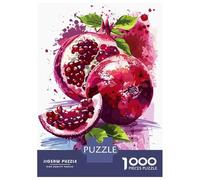 Hard Jigsaw Puzzle for Adults 1000 Pieces Pomegranate Watercolor Art Puzzles for Adults DIY Toys Improve Memory Birthday Present, Gifts, 70x50cm/1000pcs