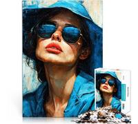 Hard Jigsaw Puzzle for Adults 1000 Pieces Portrait of a woman Made of wood,Suitable for ages 14 and up Toy Wall Decor Games Toys Gift。size:50x75cm/14.96x20.47inch