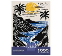 Hard Jigsaw Puzzle for Adults 1000 Pieces Puerto Rico Coastal Landscape Art Puzzle for Adults Hands-on Game Difficult Hard Birthday Present, Gifts, 70x50cm/1000pcs