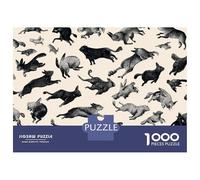 Hard Jigsaw Puzzle for Adults 1000 Pieces Rabbit Pattern Art Print Jigsaw Puzzle Anti-Stress Toys Precision Cutting Great Gift for Gaming 52x38cm/1000pcs