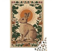 Hard Jigsaw Puzzle for Adults 1000 Pieces Rabbit Wall Art Print Jigsaw Puzzle Anti-Stress Toys Precision Cutting Great Gift for Gaming 70x50cm/1000pcs
