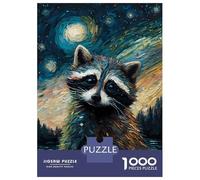 Hard Jigsaw Puzzle for Adults 1000 Pieces Raccoon Precious Adult Jigsaw Puzzle Relax Games Enhance Memory Educational Challenge 70x50cm/1000pcs