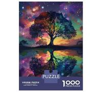 Hard Jigsaw Puzzle for Adults 1000 Pieces Rainbow Tree Reflection Art Print Teenager Puzzles Fun Games Presents for Women Challenging To Complete 38x26cm/1000pcs