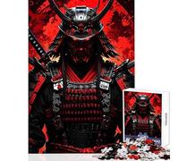 Hard Jigsaw Puzzle for Adults 1000 Pieces Red And Black Samurai Warrior DIY Toys Gift Birthday Practical Game Artists' Collection, Fine Arts Size 38x52cm