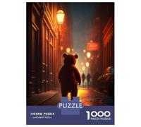 Hard Jigsaw Puzzle for Adults 1000 Pieces Red Light District Bear Jigsaw Anti-Stress Toys Analysis And Logic Birthday Present, Gifts, 70x50cm/1000pcs