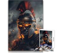 Hard Jigsaw Puzzle for Adults 1000 Pieces Roman Warrior in Flames Soothing Quiet Time Enjoyment Strict Precision Standard Play Toy Size 50x75cm