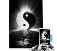 Hard Jigsaw Puzzle for Adults 1000 Pieces Sacred Yin And Yang Learning Educational Toys Relaxing Games Learning Educational Gifts For Birthdays (Size 50x75cm)