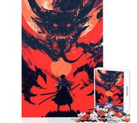 Hard Jigsaw Puzzle for Adults 1000 Pieces Samurai Vs. Dragon Home Decoration Toys Gifts for Women Men Relax Games Challenging To Complete Size 50x75cm