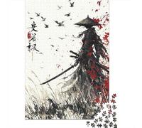 Hard Jigsaw Puzzle for Adults 1000 Pieces Samurai Warrior Art Print-1 Jigsaw Puzzle Anti-Stress Toys Precision Cutting Great Gift for Gaming 52x38cm/1000pcs