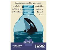 Hard Jigsaw Puzzle for Adults 1000 Pieces Save The Ocean Jigsaw Brain Teaser Game Analysis And Logic Great Gift for Gaming 52x38cm/1000pcs