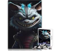 Hard Jigsaw Puzzle for Adults 1000 Pieces Scary Horror Cat Soothing Quiet Time Enjoyment Strict Precision Standard Play Toy Size 50x75cm