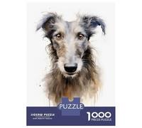 Hard Jigsaw Puzzle for Adults 1000 Pieces Scottish Deerhound Dog Jigsaw Anti-Stress Toys Analysis And Logic Birthday Present, Gifts, 38x26cm/1000pcs