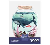 Hard Jigsaw Puzzle for Adults 1000 Pieces Sea Lives In The Bottle Jigsaw for Adults Relax Games Difficult Challenge Birthday Present, Gifts, 70x50cm/1000pcs
