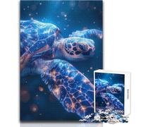 Hard Jigsaw Puzzle for Adults 1000 Pieces Sea Turtle Cosmic Odyssey Soothing Quiet Time Enjoyment Strict Precision Standard Play Toy Size 50x75cm