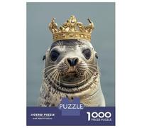 Hard Jigsaw Puzzle for Adults 1000 Pieces Seal King Adult Jigsaw Puzzle Relax Games Enhance Memory Educational Challenge 52x38cm/1000pcs