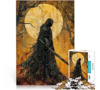 Hard Jigsaw Puzzle for Adults 1000 Pieces Shadow Knight Made of cardboard，Suitable for people aged 14 and above for home decoration Birthday gift, gifts, wall art。size：26x38cm/10.24x14.96inch