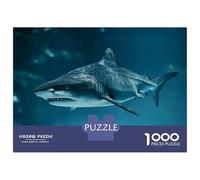 Hard Jigsaw Puzzle for Adults 1000 Pieces Shark in The Sea Adult Puzzles Relax Games Enhance Memory Great Gift for Gaming 70x50cm/1000pcs