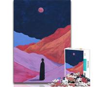 Hard Jigsaw Puzzle for Adults 1000 Pieces Silhouette in A Dreamy Landscape Challenging Game Toys Pattern Assembly Art Work Gift (size 50x75cm)