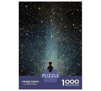 Hard Jigsaw Puzzle for Adults 1000 Pieces Silhouette Under Starry Sky Jigsaw Brain Teaser Game Analysis And Logic Great Gift for Gaming 52x38cm/1000pcs