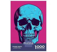 Hard Jigsaw Puzzle for Adults 1000 Pieces Skull Halloween Retro Adult Jigsaw Puzzle Relax Games Enhance Memory Educational Challenge 70x50cm/1000pcs
