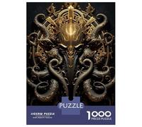 Hard Jigsaw Puzzle for Adults 1000 Pieces Skull Throne of Cthulhu Puzzle for Adults Hands-on Game Difficult Hard Birthday Present, Gifts, 52x38cm/1000pcs