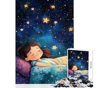 Hard Jigsaw Puzzle for Adults 1000 Pieces Sleeping Under Stars Educational Games Difficult Hard Toy Wall Decor Artists' Collection, Fine Arts (38x26cm)