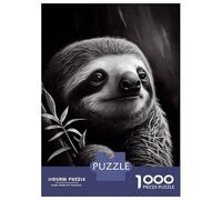 Hard Jigsaw Puzzle for Adults 1000 Pieces Sloth Drawn Puzzles for Adults Family Games Pattern Assembly Challenging To Complete 52x38cm/1000pcs