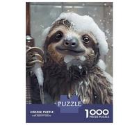 Hard Jigsaw Puzzle for Adults 1000 Pieces Sloth in A Bubble Bath Jigsaw Anti-Stress Toys But Fun And Humorous Educational Challenge 52x38cm/1000pcs