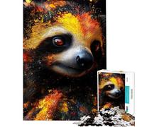 Hard Jigsaw Puzzle for Adults 1000 Pieces Sloth in Color Burst Jigsaws for Adults Relaxing Games Staycation Kill Time Birthday Present, Gifts, (size 50x75cm)