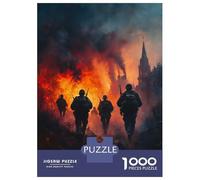 Hard Jigsaw Puzzle for Adults 1000 Pieces Soldiers in Wartime Jigsaw for Adults Hands-on Game Wall Art Birthday Present, Gifts, 52x38cm/1000pcs