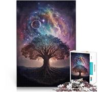 Hard Jigsaw Puzzle for Adults 1000 Pieces Space Of Tree Made of cardboard for ages 14 and over Tough challenge learning educational Gift。size：26x38cm/10.24x14.96inch